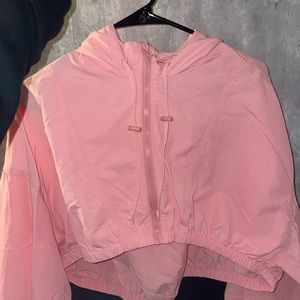 Zara Cropped Pink Windbreaker